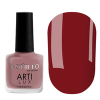 Зображення  Лак для нігтів Komilfo ArtiLux Lady in Red 004 maroon red, емаль, 8 мл, Об'єм (мл, г): 8, Колір: 004