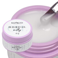 Изображение  Гель для наращивания Komilfo Builder Gel Milky, 15 г, Объем (мл, г): 30, Цвет: Milky