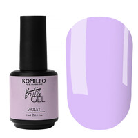 Изображение  Жидкий гель для ногтей Komilfo Bottle Gel Violet, с кисточкой, 15 мл, Объем (мл, г): 15, Цвет: Violet