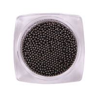 Зображення  Бульйонки металеві Komilfo black nickel, 1 мм, 6 г