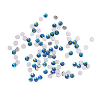 Изображение  Стразы Komilfo Jet Black AB, размер 6, 100 шт, Цвет: Jet Black AB 6