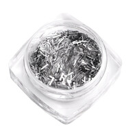 Зображення  Смужки з фольги для нігтів соломка Komilfo Foil Stripes срібло, 0.2 г, Колір: Silver