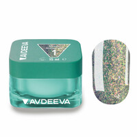 Зображення  Голографічний гель для моделювання нігтів V.Avdeeva Mirage Builder Gel №1 Hema&Tpo Free, 15 мл, Об'єм (мл, г): 15, Колір: 01