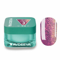 Зображення  Голографічний гель для моделювання нігтів V.Avdeeva Mirage Builder Gel №3 Hema&Tpo Free, 15 мл, Об'єм (мл, г): 15, Колір: 03