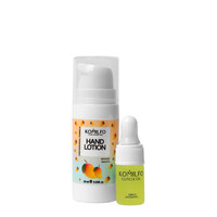 Изображение  Набор лосьон для рук Komilfo Gift Hand Lotion Mango 10 мл, масло для кутикулы Citrus 2 мл