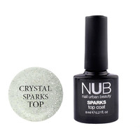 Зображення  Топ з шіммери NUB Sparks Top Coat Crystal, 8 мл