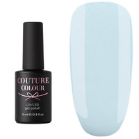 Изображение  Гель-лак Couture Colour 143, молочно-голубой, мелкий шиммер, 9 мл, Объем (мл, г): 9, Цвет: 143