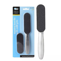 Зображення  Металева двостороння терка - пилка для ніг, ступнів зі змінними файлами (10 шт.) 201