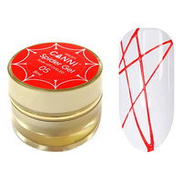 Изображение  Гель-паутинка №5, красный | 3D Spider gel CANNI, 8 мл, Объем (мл, г): 8, Цвет: 005