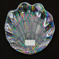 Зображення  Скляна підставка для клею та вій, мушля