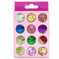 Зображення  Фольга жата для дизайну нігтів (у наборі 12 шт)