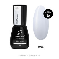 Изображение  Камуфлирующая цветная база Siller Nude Base Pro 8 мл №4 молочно-голубой, Объем (мл, г): 8, Цвет: 04