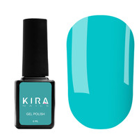 Изображение  Гель-лак Kira Nails №086 (зелено-бирюзовый, эмаль), 6 мл, Объем (мл, г): 6, Цвет: 086