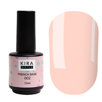 Зображення  Kira Nails French Base 002 (ніжний персиковий), 15 мл, Об'єм (мл, г): 15, Колір: 002