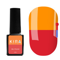 Изображение  Термо гель-лак Kira Nails №T06 (приглушенно-малиновый, при нагревании насыщенный оранжевый), 6 мл, Объем (мл, г): 6, Цвет: 006