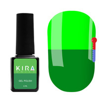 Изображение  Термо гель-лак Kira Nails №T24 (травяной зеленый, при нагревании кислотный лаймовый), 6 мл, Объем (мл, г): 6, Цвет: 024