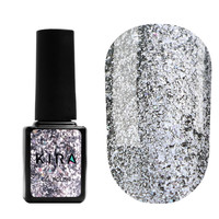 Зображення  Гель-лак Kira Nails 24 Karat №002 (срібло з різнокольоровими блискітками), 6 мл, Об'єм (мл, г): 6, Колір: 002