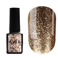 Зображення  Гель-лак Kira Nails 24 Karat №005 (золото шампань з великою кількістю блискіток), 6 мл, Об'єм (мл, г): 6, Колір: 005