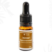 Зображення  Пілінг для обличчя бурштиновий з гліциризиновою кислотою (15% кислот, рН 2,5) Green Health П-032, 30 мл, Об'єм (мл, г): 30