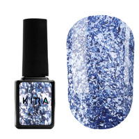 Зображення  Гель-лак Kira Nails Shine Bright №010 (блакитний з блискітками), 6 мл, Об'єм (мл, г): 6, Колір: 010
