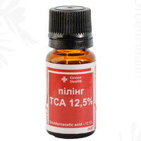Зображення  ТСА пілінг 12,5%, рН 1,8 для обличчя Green Health П-007, 30 мл, Об'єм (мл, г): 30