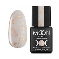 Зображення  База каучукова для гель-лаку Moon Full Leaf Rubber Base 8 мл № 01, молочний з поталлю, Об'єм (мл, г): 8, Колір: 001