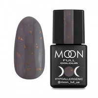 Зображення  База каучукова для гель-лаку Moon Full Leaf Rubber Base 8 мл №  05, глибокий сірий з поталлю, Об'єм (мл, г): 8, Колір: 005