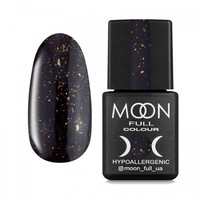 Зображення  База каучукова для гель-лаку Moon Full Leaf Rubber Base 8 мл № 06, чорний з поталлю, Об'єм (мл, г): 8, Колір: 006