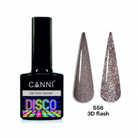 Зображення  Світловідбивний гель-лак Disco 3D flash CANNI №556 капучино, 7,3 мл, Об'єм (мл, г): 7.3, Колір: 556