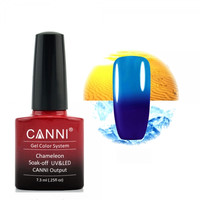 Зображення  Термо гель-лак CANNI 354 королівський синій - блакитний, 7,3 мл, Об'єм (мл, г): 7.3, Колір: 354