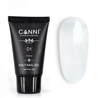 Изображение  Полигель (акригель) CANNI №01 прозрачный, 45g, Объем (мл, г): 45, Цвет: 01
