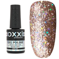 Зображення  Гель-лак глітерний Oxxi Star Gel 10 мл № 9 світлий золотисто-коричневий, Об'єм (мл, г): 10, Колір: 009
