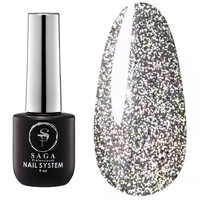 Зображення  Гель-лак світловідбивний Saga Fiery Gel №01, 9 мл, Об'єм (мл, г): 9, Колір: 01