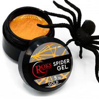Изображение  Гель-паутинка для дизайна ногтей Roks Spider Gel 5 г, № 5 золото, Объем (мл, г): 5, Цвет: 005