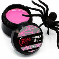 Изображение  Гель-паутинка для дизайна ногтей Roks Spider Gel 5 г, № 8 розовый, Объем (мл, г): 5, Цвет: 008