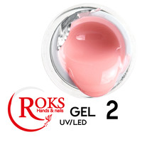 Зображення  Гель для нарощування нігтів Roks UV/LED Gel 50 мл № 2, Об'єм (мл, г): 50, Колір: 002
