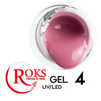 Изображение  Гель для наращивания ногтей Roks UV/LED Gel 30 мл, № 4, Объем (мл, г): 30, Цвет: 004