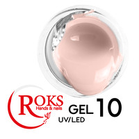 Зображення  Гель для нарощування нігтів Roks UV/LED Gel 30 мл № 10, Об'єм (мл, г): 30, Колір: 010