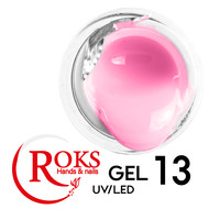 Изображение  Гель для наращивания ногтей Roks UV/LED Gel 50 мл, № 13, Объем (мл, г): 50, Цвет: 013
