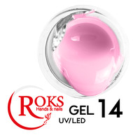 Изображение  Гель для наращивания ногтей Roks UV/LED Gel 50 мл, № 14, Объем (мл, г): 50, Цвет: 014