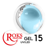 Зображення  Гель для нарощування нігтів Roks UV/LED Gel 30 мл № 15, Об'єм (мл, г): 30, Колір: 015