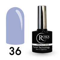 Зображення  Камуфлююча база для гель-лаку Roks Rubber Base French 8 мл, № 36, Об'єм (мл, г): 8, Колір: 036