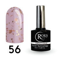 Зображення  Камуфлююча база для гель-лаку Roks Rubber Base French Potal 8 мл, № 56, Об'єм (мл, г): 8, Колір: 056