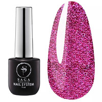 Зображення  Гель-лак світловідбивний Saga Fiery Gel №10, 9 мл, Об'єм (мл, г): 9, Колір: 10