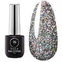 Зображення  Гель-лак світловідбивний Saga Fiery Gel №15, 9 мл, Об'єм (мл, г): 9, Колір: 15