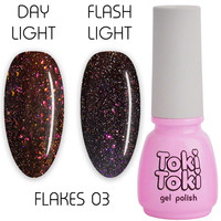 Зображення  Гель-лак світловідбивний Toki Toki Flakes № 003, 5 мл, Об'єм (мл, г): 5, Колір: 003