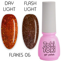 Зображення  Гель-лак світловідбивний Toki Toki Flakes № 006, 5 мл, Об'єм (мл, г): 5, Колір: 006
