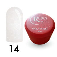 Изображение  Камуфлирующая база для гель-лака Roks Rubber Base French 30 мл, № 14, Объем (мл, г): 30, Цвет: 014