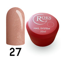 Изображение  Камуфлирующая база для гель-лака Roks Rubber Base French 50 мл, № 27, Объем (мл, г): 50, Цвет: 027
