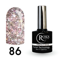 Зображення  Камуфлююча база для гель-лаку Roks Rubber Base French Flash 12 мл, № 86, Об'єм (мл, г): 12, Колір: 086